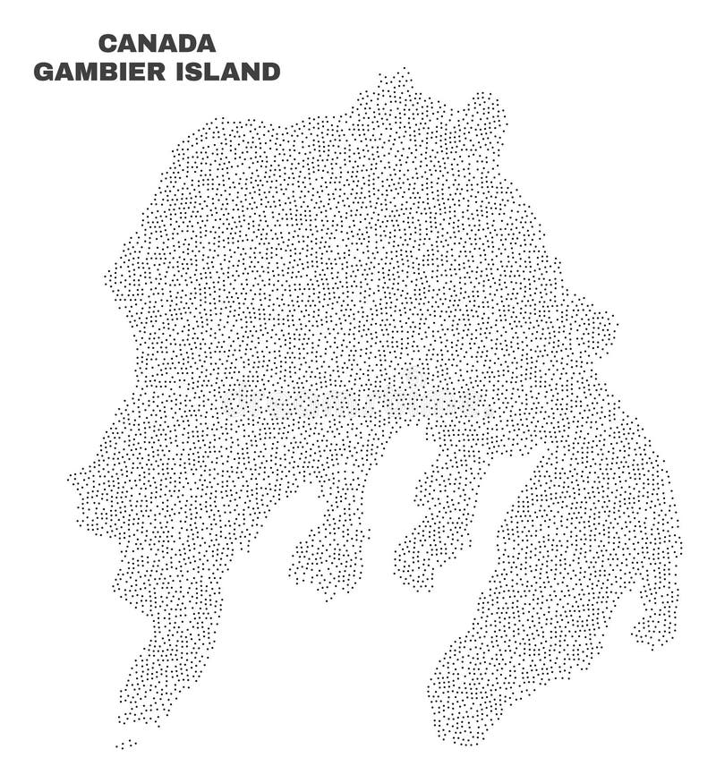 Vector Gambier Island Map of Points Stock Vector Illustration of