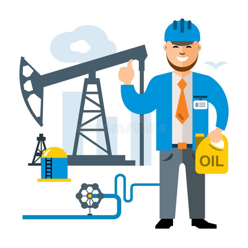 Vector Gas and Oil Industry. Flat Style Colorful Cartoon Illustration ...