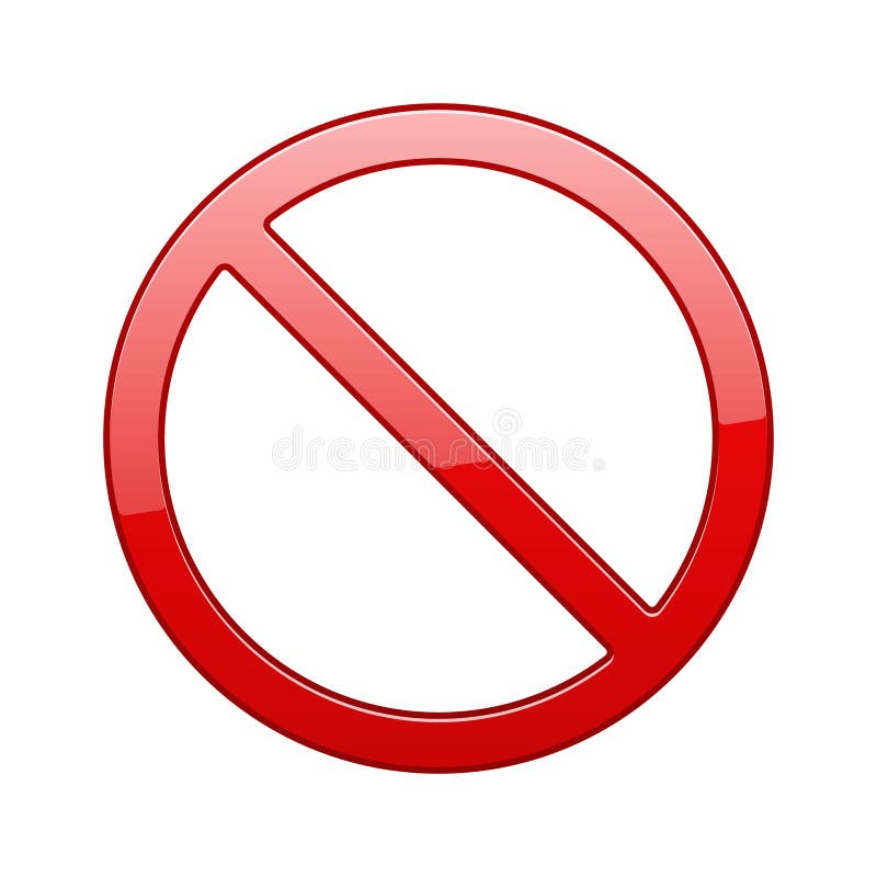Vector Geen Teken vector illustratie Vector Geen Teken vector illustratie