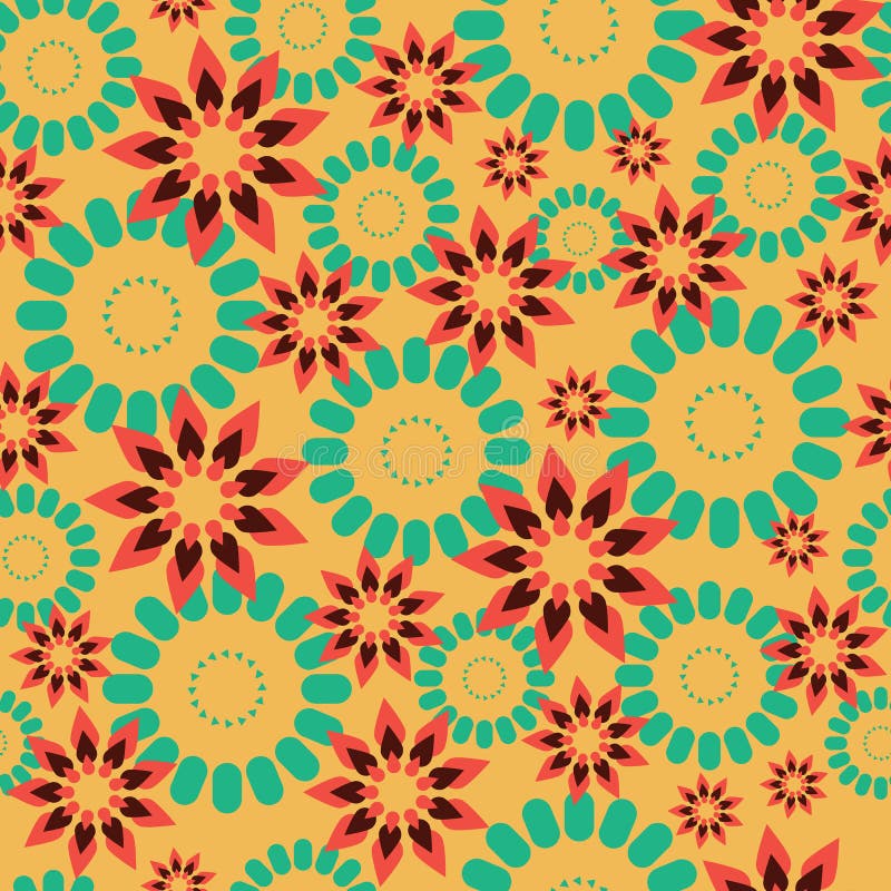 70s Floral Fabric Wallpaper and Home Decor  Spoonflower