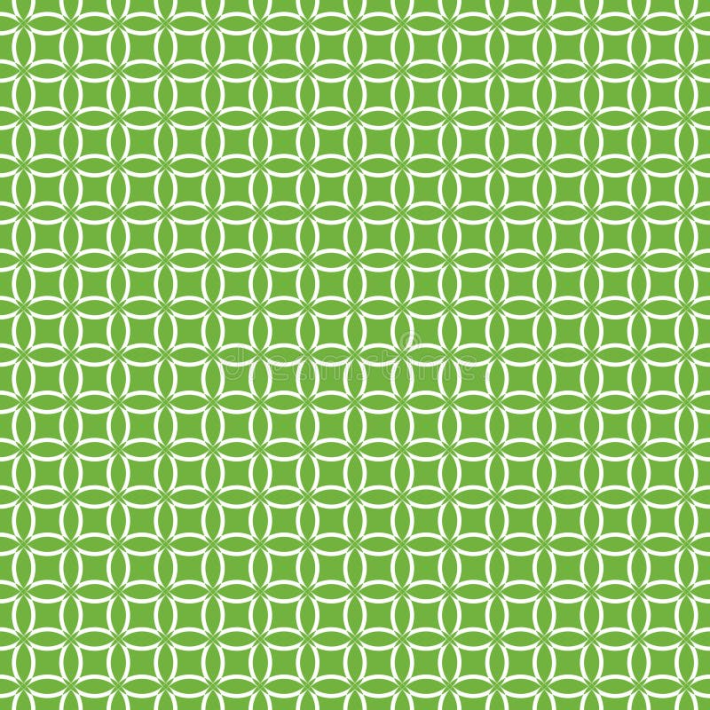 Vector Geometric Pattern in the Form of a White Grid on a Green