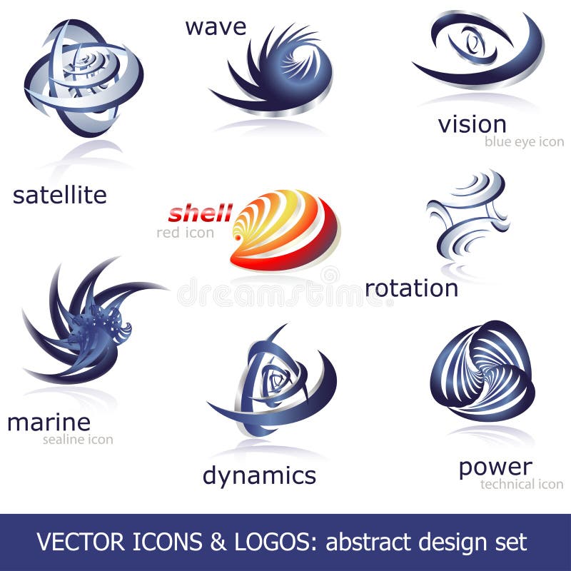 Vector geplaatste pictogrammen & emblemen vector illustratie Vector geplaatste pictogrammen & emblemen vector illustratie