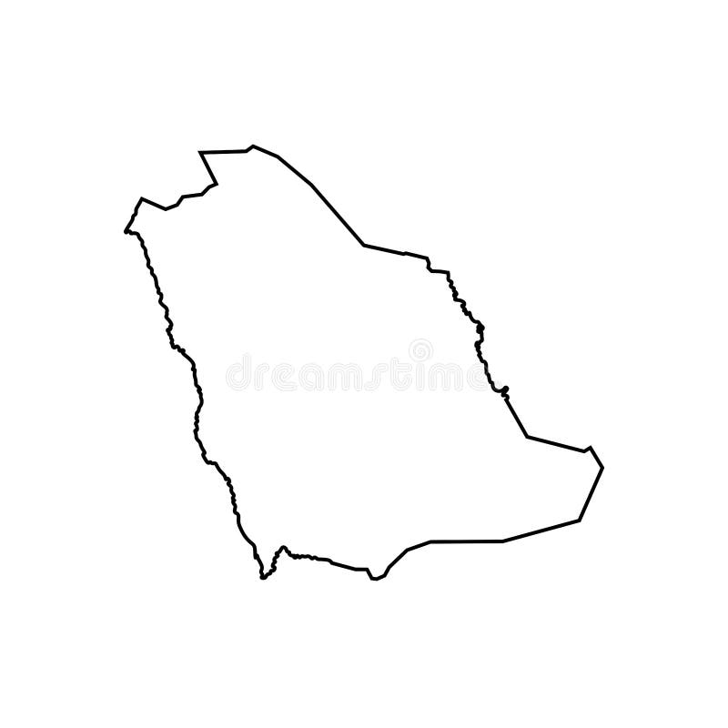 Vector geïsoleerd illustratiepictogram met vereenvoudigde kaart van Koninkrijk van Saudi-Arabië royalty-vrije illustratie Vector geïsoleerd illustratiepictogram met vereenvoudigde kaart van Koninkrijk van Saudi-Arabië royalty-vrije illustratie