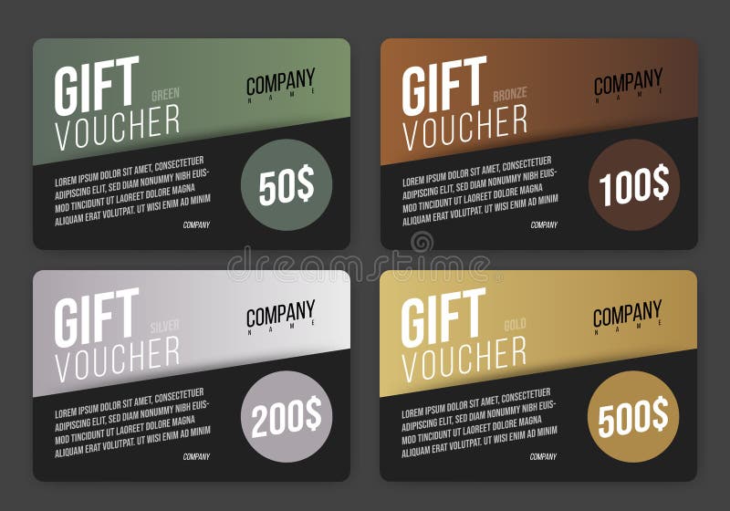 Vector Gift Card Design in Black with Colored Abstract Polygonal
