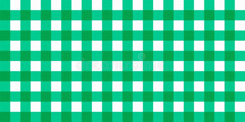 Vector gingham striped checkered blanket tablecloth. Seamless white green table cloth napkin pattern background with natural texti. Le texture. Country fabric royalty free illustration Vector gingham striped checkered blanket tablecloth. Seamless white green table cloth napkin pattern background with natural texti. Le texture. Country fabric royalty free illustration