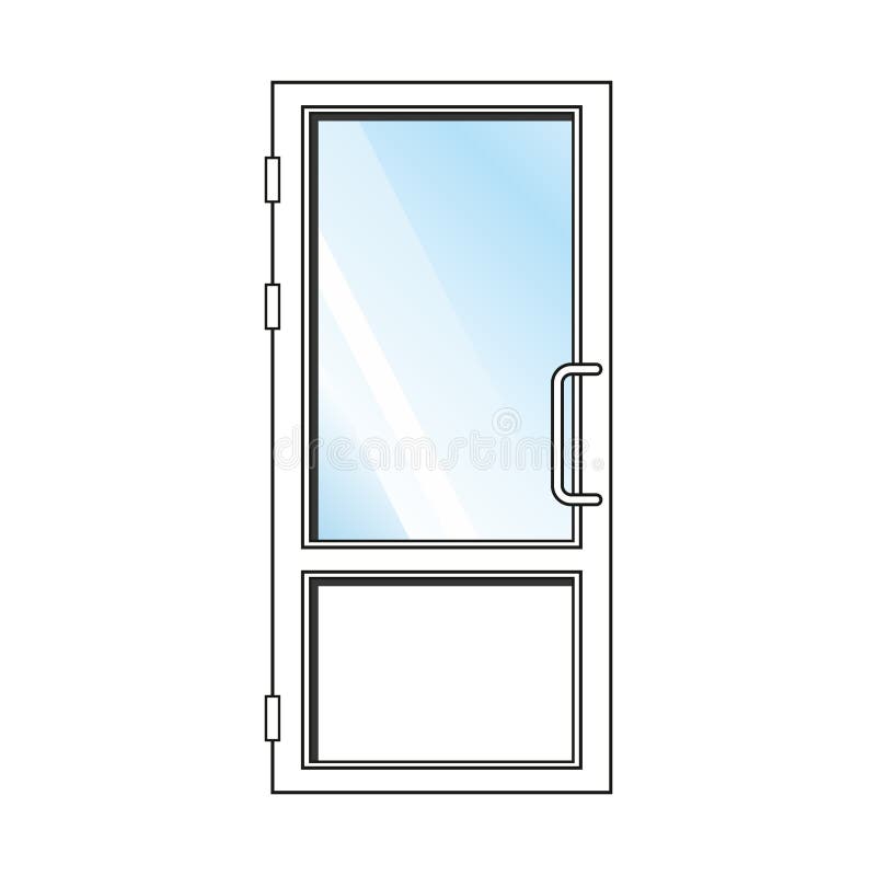 Vector glass door vector illustration Vector glass door vector illustration