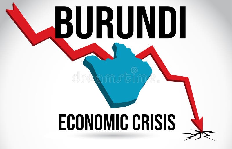 Vector global de la fusión del hundimiento de la crisis financiera del mapa de Burundi de la quiebra económica del mercado libre illustration Vector global de la fusión del hundimiento de la crisis financiera del mapa de Burundi de la quiebra económica del mercado libre illustration