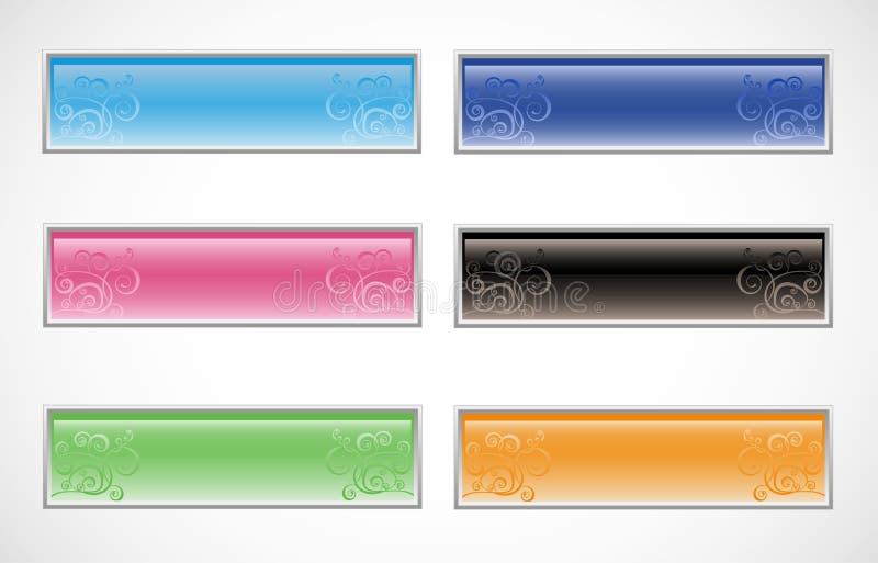 Vector glossy buttons stock illustration