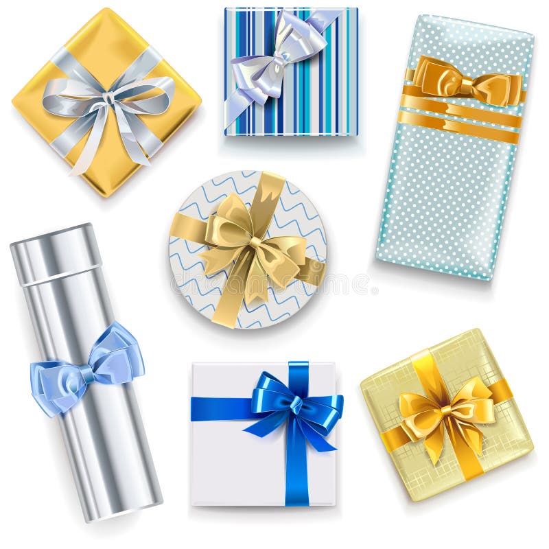 Vector Glossy Gift Boxes Set 2 royalty free illustration