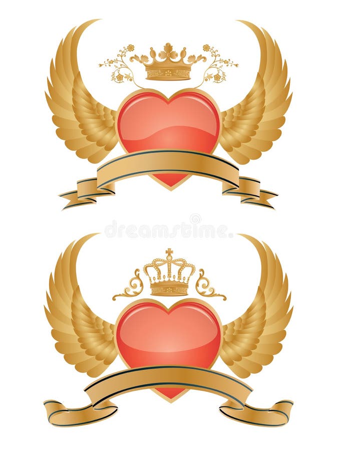 Vector glossy hearts. stock illustration