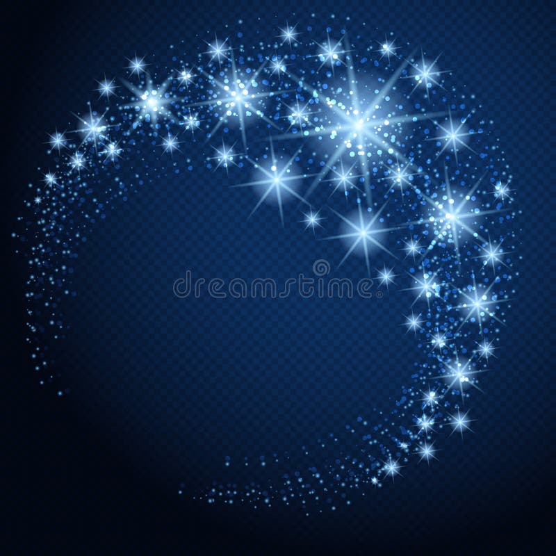 Vector glowing circle with stars vector illustration