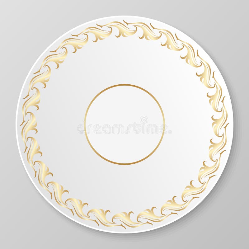 Decorative Gold Round Plate Stock Illustrations 4,368 Decorative Gold