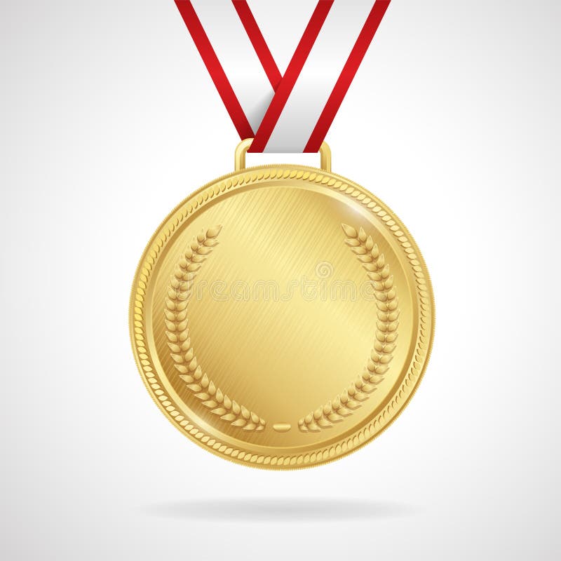 Motivational Clipart-gold medal award on a ribbon clip art