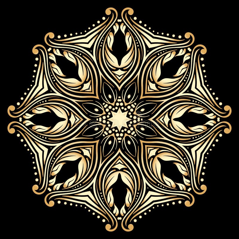 Vector gold ornament. stock vector. Illustration of curve - 37558737