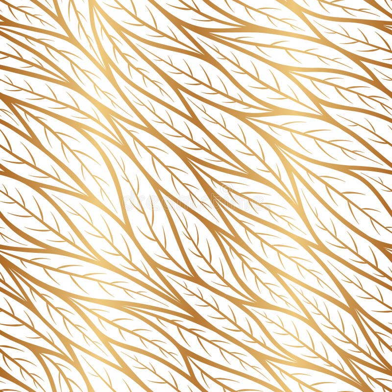 Seamless background gold foil leaves Royalty Free Vector