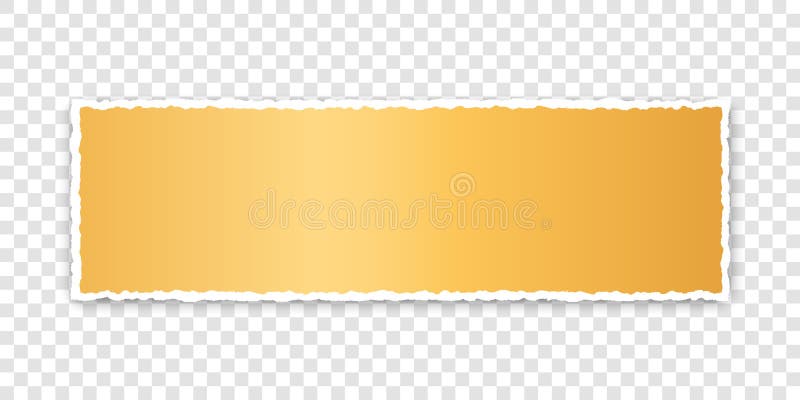 Vector gold torn paper banner with ripped edges with space for your text on transparent background vector illustration