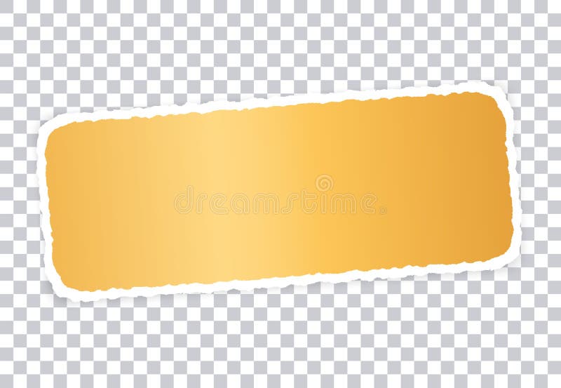Vector gold torn paper banner with ripped edges with space for your text on transparent background stock illustration