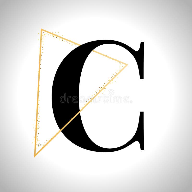 Vector Golden Letters. Set of Gold Alphabet. Frame Glitter Stock