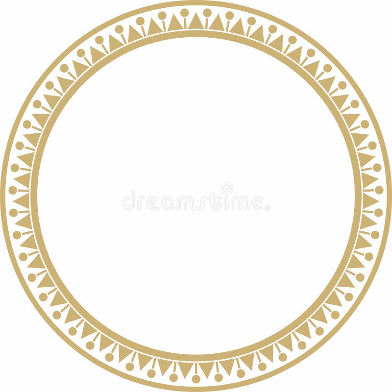 Vector golden round Turkish ornament. vector illustration