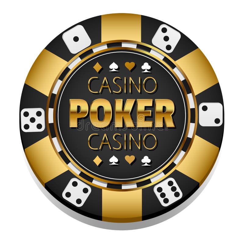 Vector gouden Casinospaander gambling vector illustratie Vector gouden Casinospaander gambling vector illustratie