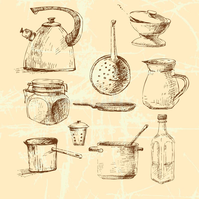 Vector Graphic Cookware Set Stock Vector Illustration of graphic, cookware 51635408