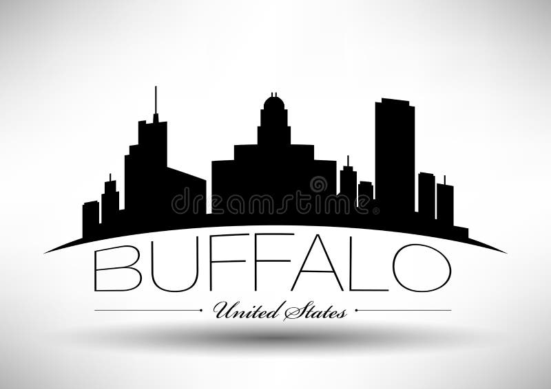 Vector Graphic Design of Buffalo City Skyline. 
