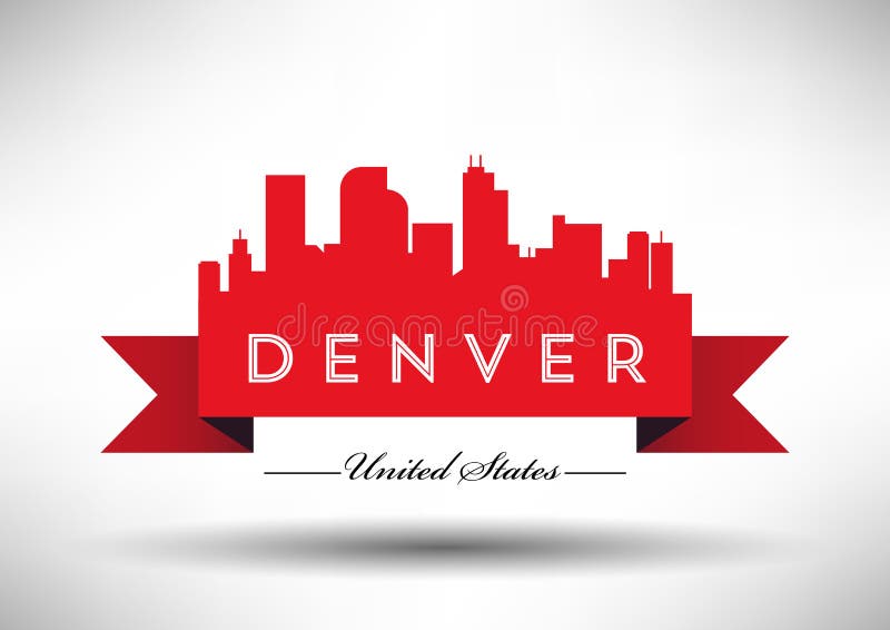 Denver Colorado Logo. Vector And Illustration. Black And White Logo