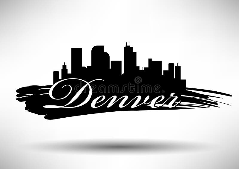 Featured image of post Outline Denver Skyline Silhouette Denver v2 skyline linear style with rainbow