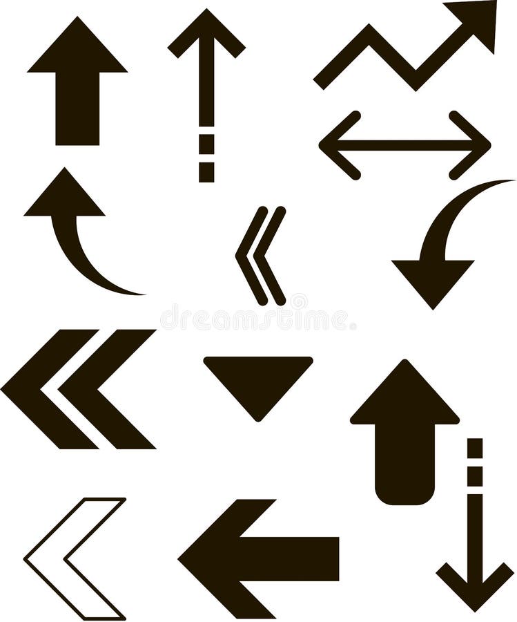 Vector Graphic Illustration, Arrow Icon, Pointer, Cursor Stock ...