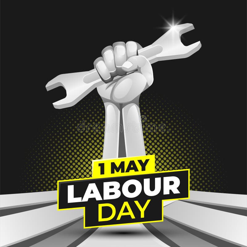 Vector graphic illustration of Labor Day concept, with silver hand grasping the wrench as main illustration. This is very good to use as digital or print banner, wallpaper, front cover in the labor day movement, ect. Vector graphic illustration of Labor Day concept, with silver hand grasping the wrench as main illustration. This is very good to use as digital or print banner, wallpaper, front cover in the labor day movement, ect