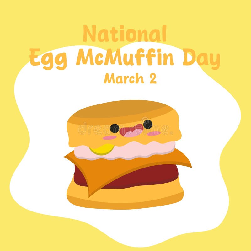 Vector Graphic of National Egg McMuffin Day Excellent for National Egg