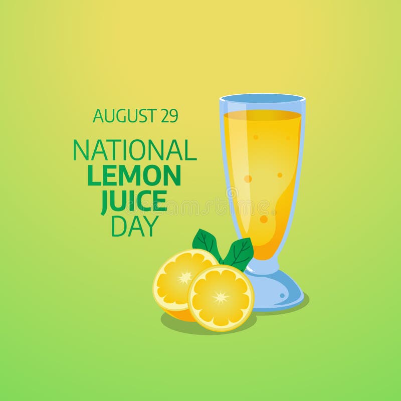 Vector Graphic of National Lemon Juice Day Ideal for National Lemon Juice Day Celebration Stock