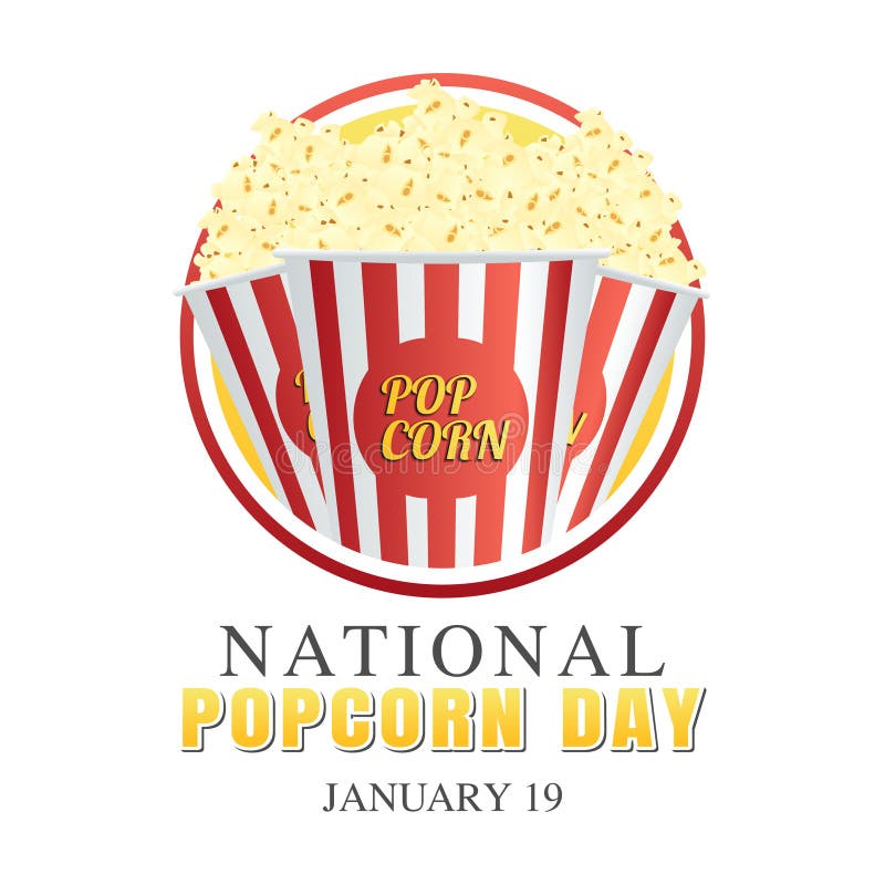Vector Graphic of National Popcorn Day Good for National Popcorn Day