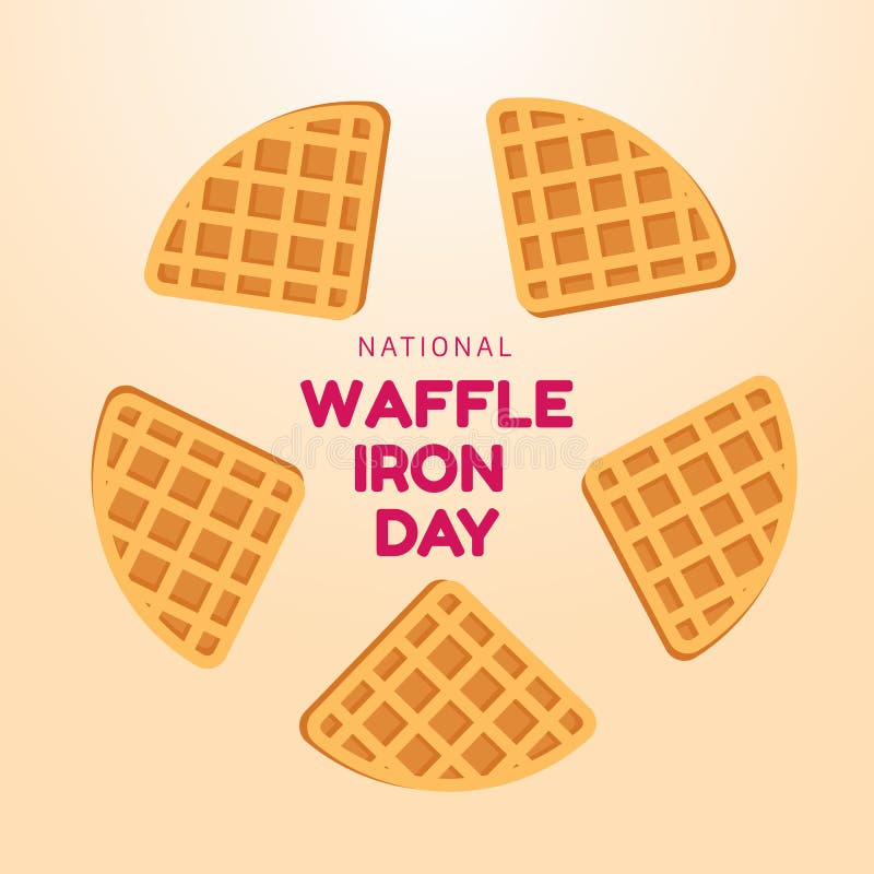Vector Graphic of National Waffle Iron Day Good for National Waffle ...