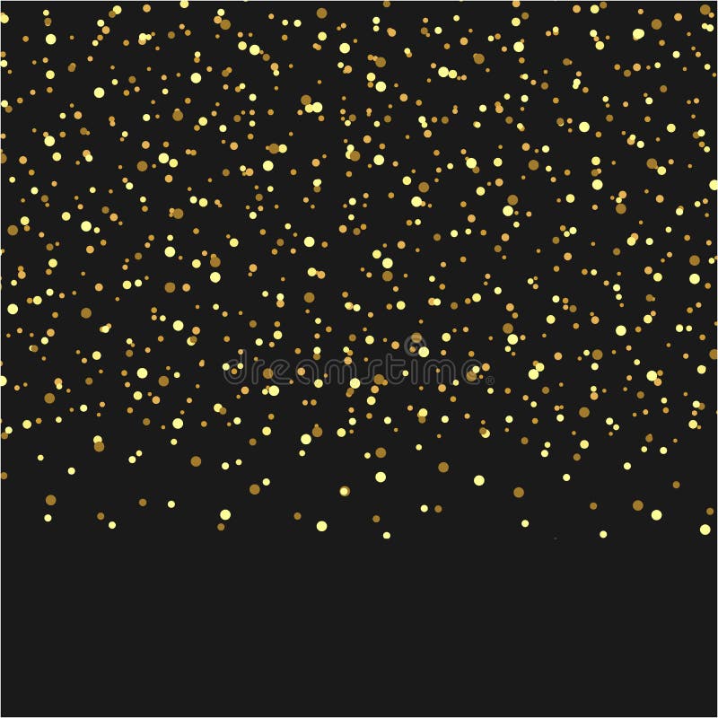 Gold Glitter Texture with Dots on a Black Background. Stock Vector ...