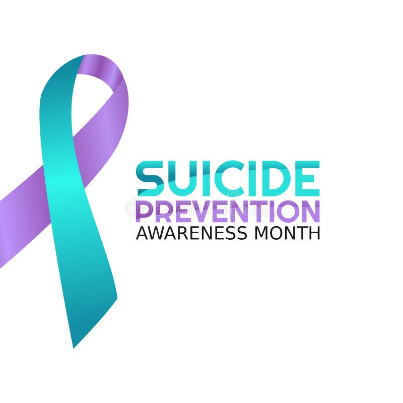 Vector graphic of suicide prevention awareness month