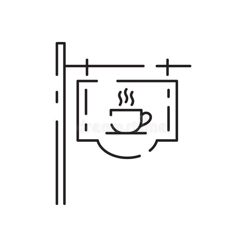 Vector graphic tea line icon and tea cup icon stock illustration