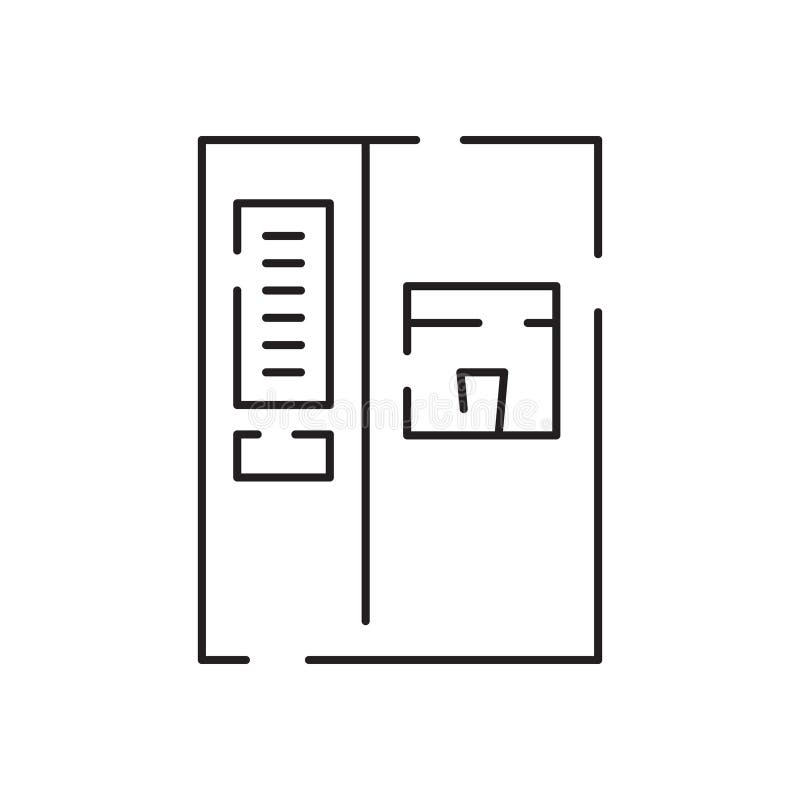 Vector graphic tea line icon and tea cup icon stock illustration