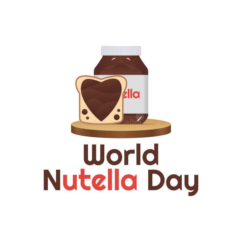Vector Graphic of World Nutella Day Editorial Photography
