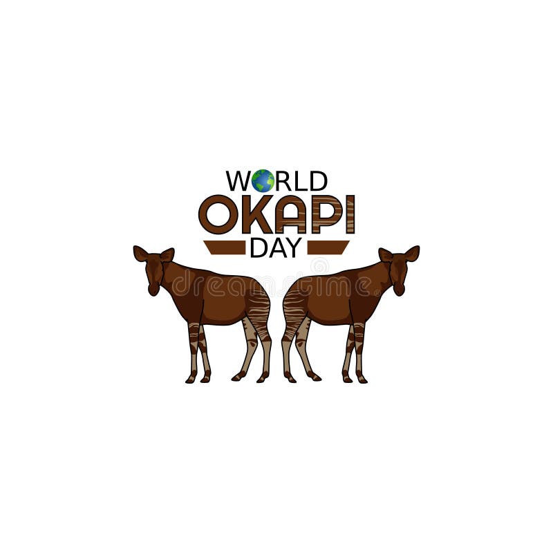 Vector Graphic of World Okapi Day Stock Vector Illustration of