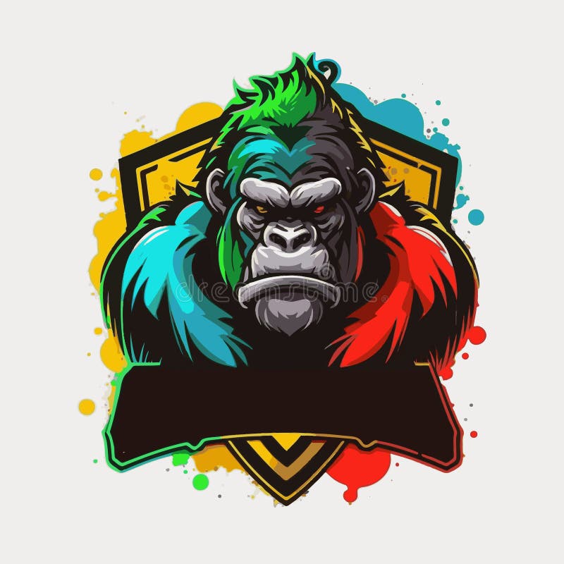 Angry Gorilla Sports & Esports Logo, Logos ft. sport & mascot