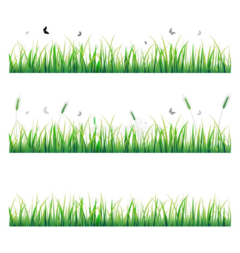 High quality grass with butterfly. (This image is a illustration and can be scaled to any size without loss of resolution. ). Backdrop simple landscape vectors
