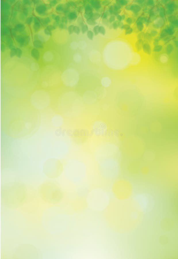 Vector Green, Bokeh, Nature Background. Green Leaves Border. Blurred ...