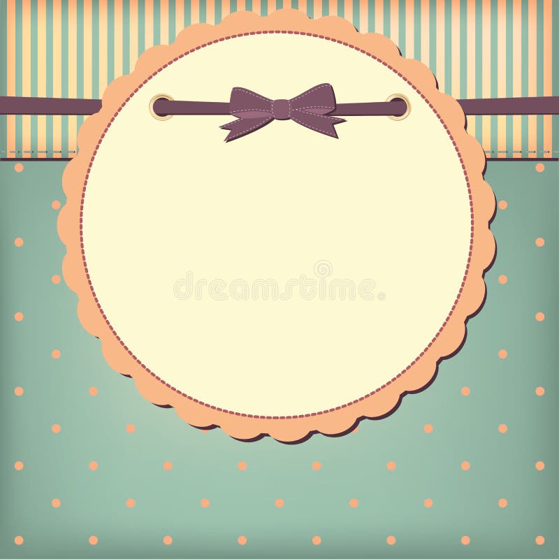 Vector greeting card with bow