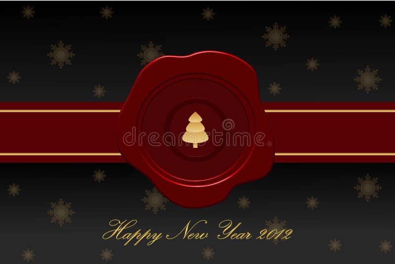 Vector greeting card dedicated to new year