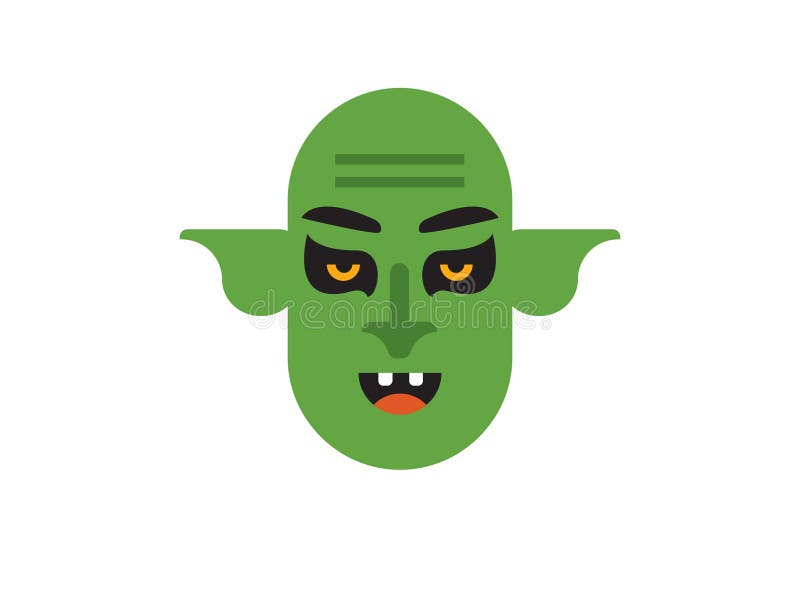Vector Groene Duivel op Witte Blackground stock illustratie Vector Groene Duivel op Witte Blackground stock illustratie