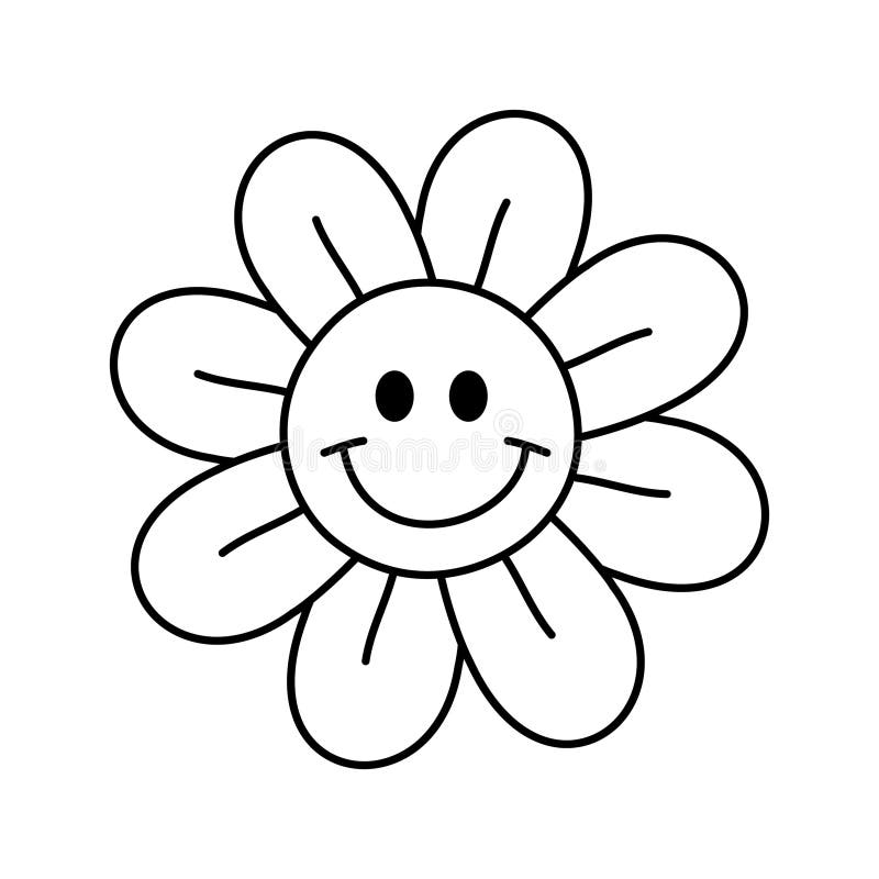 groovy flowers coloring pages