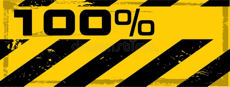 Vector grunge danger percent banner