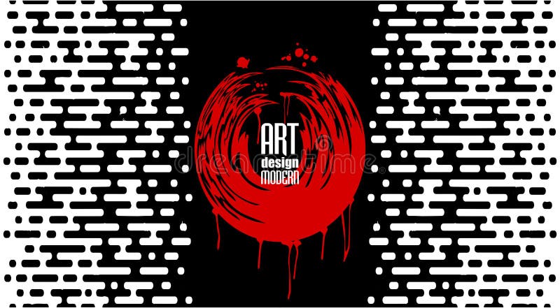 Red and Black Paint Strokes As a Background Stock Vector - Illustration