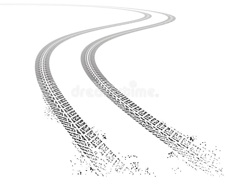 Vector grunge Tire tracks